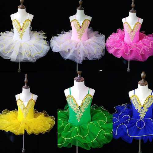 Colors professional ballet tutu dress girl dance costume chi