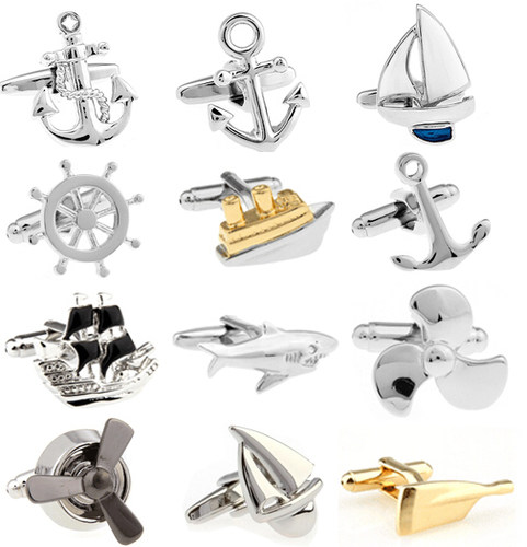 Promotion!!  Fashion Cufflinks silver color fashion anchor d