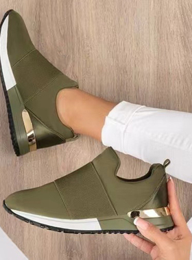 Vulcanize Shoes Sneakers Women Shoes Ladies Slip-On Solid Co