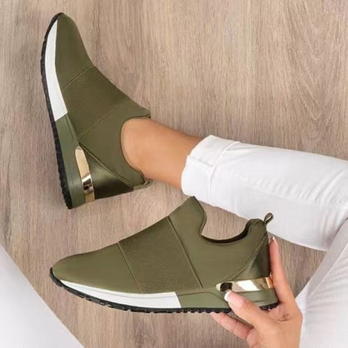 Vulcanize Shoes Sneakers Women Shoes Ladies Slip-On Solid Co