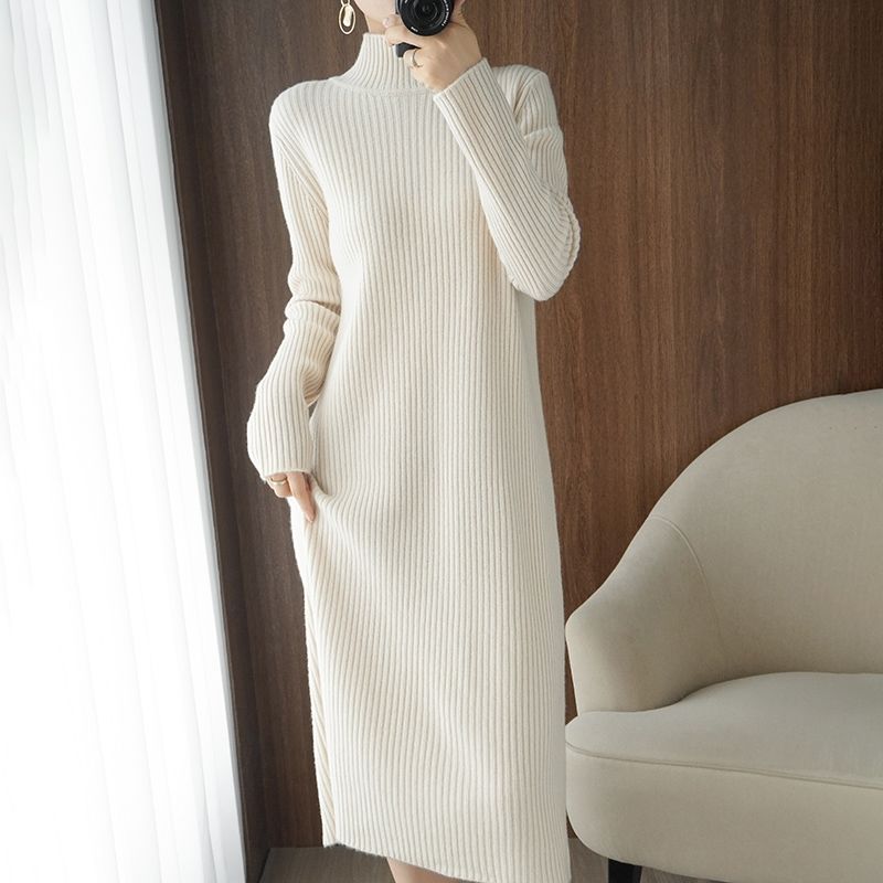 Casual Aesthetic Maxi Sweater Dress for Women Winter Loose W