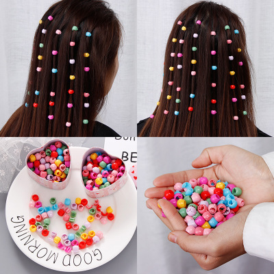 Mini Buckle Candy Color Beads Hairpin Braide Hair Clip Claw