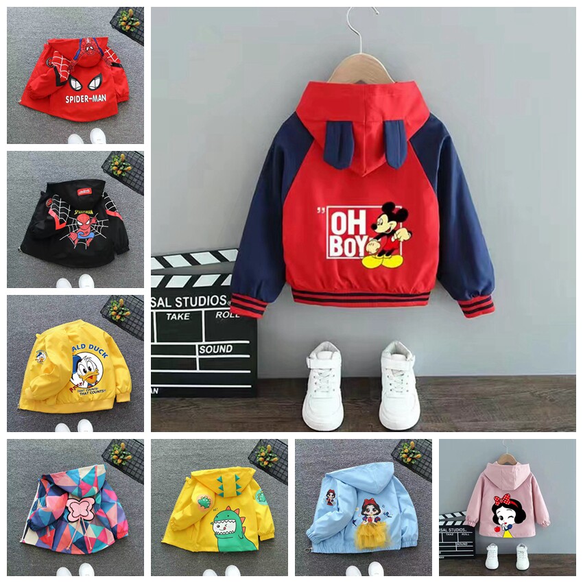 Boys Jackets For Kids Casual Outfit Girl Coat Cartoon Dinosa图片