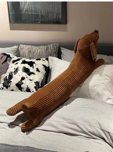 JOYLOVE 55~120cm Dachshund Dog Cushion Lovers Brown Cute Bri