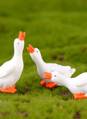 Cute Goose Figurine Miniatures Home Decoration Kawaii Animal