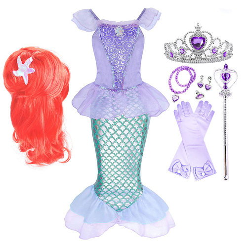 Girl Princess Dress Little Mermaid Costume Baby Girl Ariel D