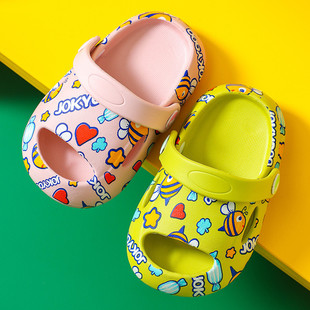 New Kids Slippers for Boys Girls Cartoon Shoes 1-6 Years Non