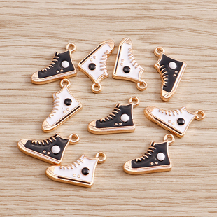 Shoes 11mm for Pendants Charms Sports Gym Enamel 10pcs