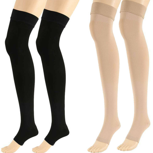 Open Toe Knee-High Medical Compression Stockings Varicose Ve