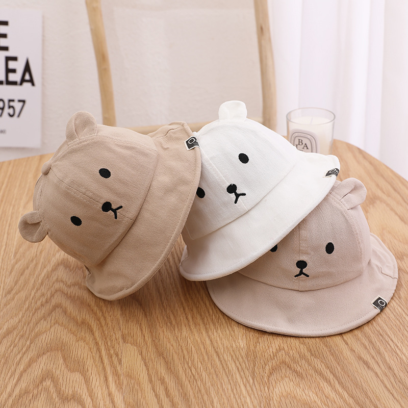 Spring Summer Baby Bucket Hat Cute Bear Ear Newborn Panama C