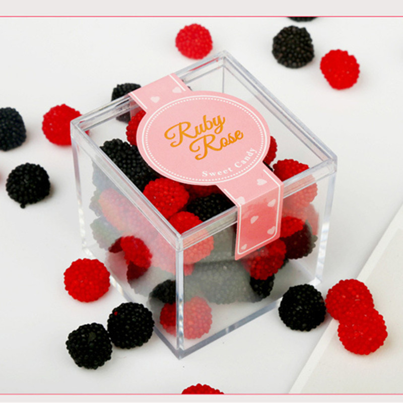 12pcs Acrylic Candy Box Goodie Bags Clear Chocolate Plastic
