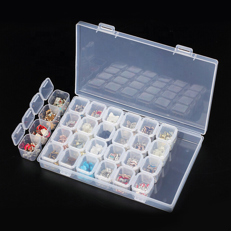 28 Grids Sealed Plastic Storage Box Protable Weekly Hygiene