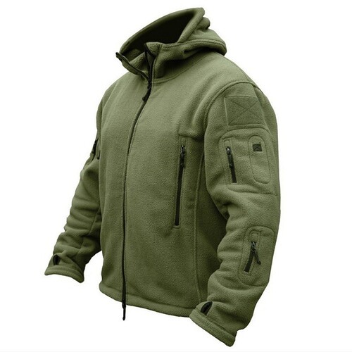 Men US Military Winter Thermal Fleece Tactical Jacket Outdoo