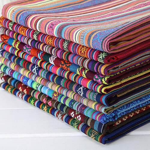 Ethnic style cotton linen fabric textile patchwork sofa cove