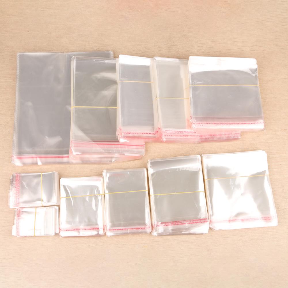100/200pcs Transparent Self Adhesive Seal OPP Plastic Cellop