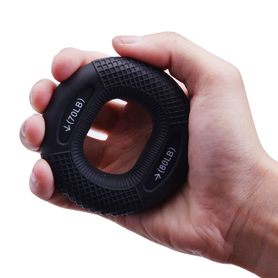 Silicone Adjustable Hand Grip 20-80LB Gripping Ring Finger F