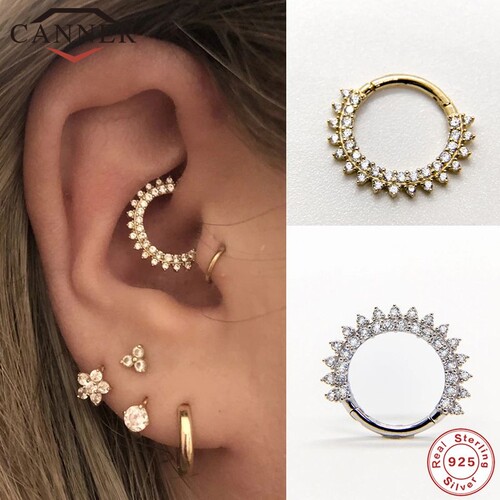 CANNER Luxury Stud Earrings for Women Real 925 Sterling Silv