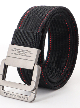 Flying Art Men's Nylon Casual Herringbone Belt Pistol Double