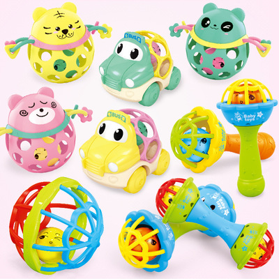 Baby Rattles Toy Soft Rubber Baby Hand Bell Rattles Fitness