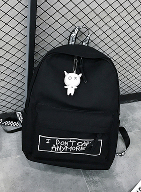 Backpack Harajuku Style Women Backpack Doll Pendant Shoulder