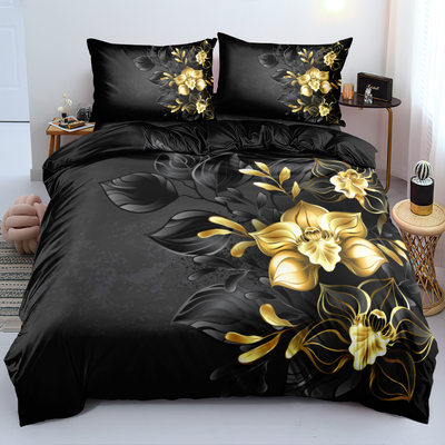 3D Design Flower Duvet Cover Sets Bed Linens Bedding Set Qui