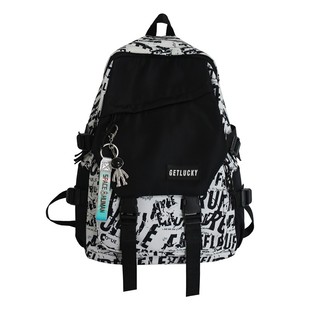 Backpack Letter Men Printin Nylon Backpacks Cool School