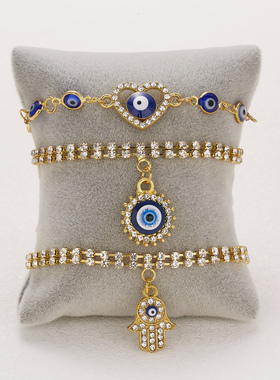 Classic Turkish Evil Eye Bracelet for Women Luxury AAA Cubic