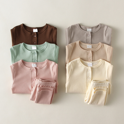 Baby Kids Pajamas Sets Girl Boy Sleepwear Suit Autumn Kids P