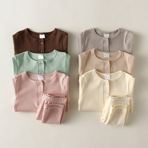 Baby Kids Pajamas Sets Girl Boy Sleepwear Suit Autumn Kids P