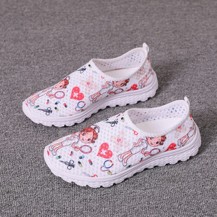 Women Sneakers Doctor Ligh Slip Print Shoes Nurse Cosplay