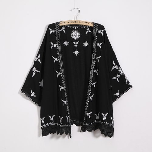 Women Embroidery Kimono Cardigan 2021 Boho Fashion Summer Sh