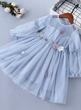 2-7 Years High Quality Spring Girl Dress 2021 New Lace Chiff
