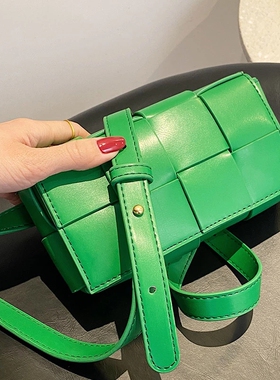 Leather Woven Small Waist Bags For Women Luxury Brand Bag Lu
