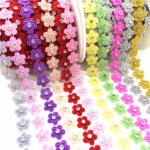 Rhinestone Jewelry Sew Pearl Trims 1Yards Wed Chain