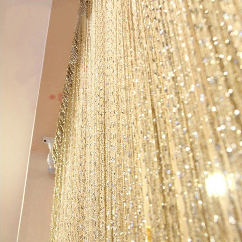 200x100 cm Luxury Crystal Curtain Flash Line Shiny Tassel St