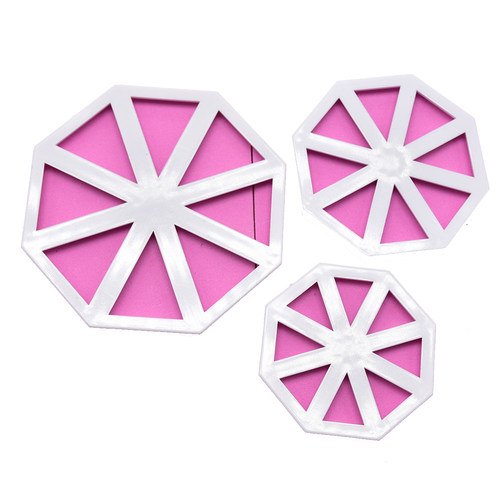 3Pcs Triangle Flag Shape Birthday Cake Cutter Sugar Craft Ch