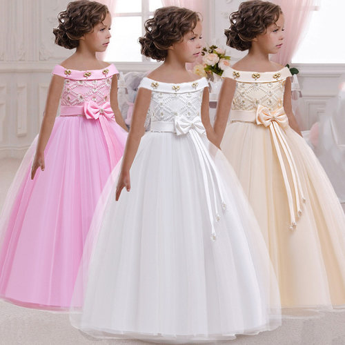 2022 Christmas Kids Princess Dress For Girls Flower Ball Gow