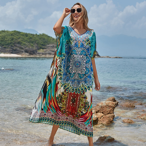 Plus size  Beach Cover up 2022 Robe Plage Sarong Swimsuit co