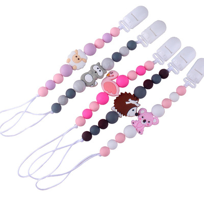 Hot Sale Silicone Teething Pacifier Clips Baby Pacifier Chai