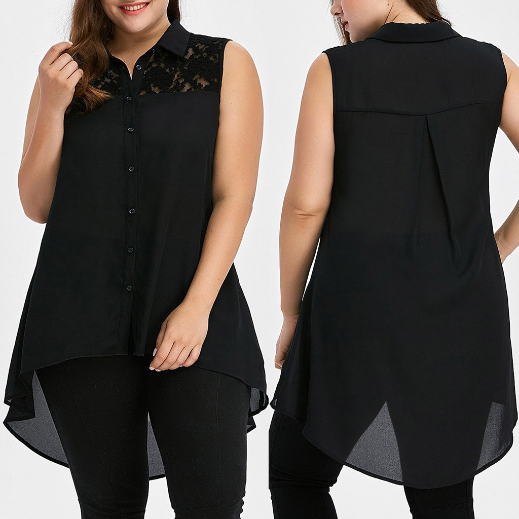 Women Tops And Blouses  Plus Size Summer Female Solid Color