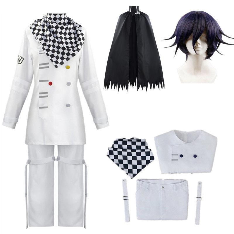 Anime Danganronpa V3 Kokichi Oma Uniforms Scarf Cloak Set Co