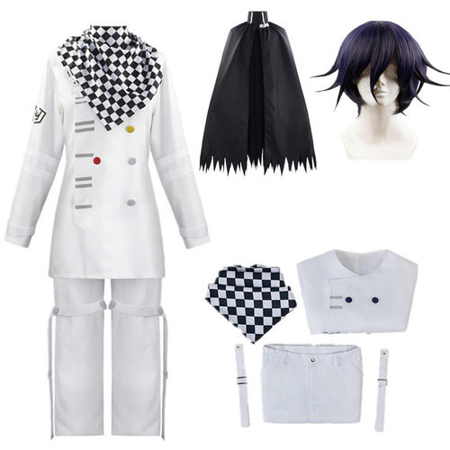 Anime Danganronpa V3 Kokichi Oma Uniforms Scarf Cloak Set Co