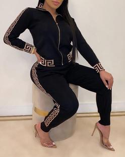 2021 Tracksuits Women Elegant Two-Pieces Suit Sets Female St