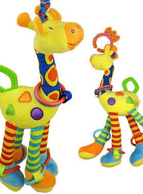 Rattles for baby Giraffe Animal Handbells Rattles Plush Infa