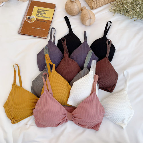 Wire Free Bras For Women Sexy Lingerie Push Up Bra Cotton Br