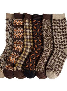 2021 New Winter Socks Women Leopard Print High Quality Long