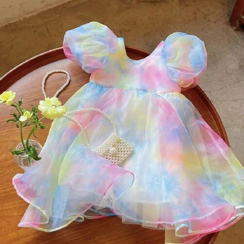2022 New Arrival Girls Fashion Chiffon Dress Elegant Floral
