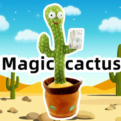 Dancing Cactus Plush Toy Singing 120 Songs Electronic Shake