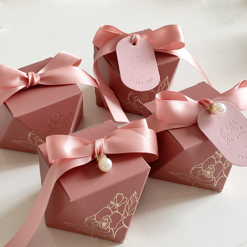Gift Box Diamond Shape Paper Candy Boxes Chocolate Packaging