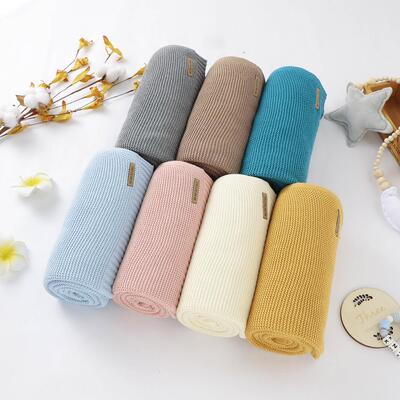 Blankets Newborn Knitted Cotton Super Soft Infant Swaddle Ba
